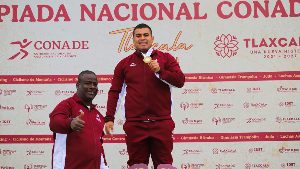 LANZADOR DE MARTILLO SONORENSE CONSIGUE SEXTO ORO CONSECUTIVO EN OLIMPIADA NACIONAL 